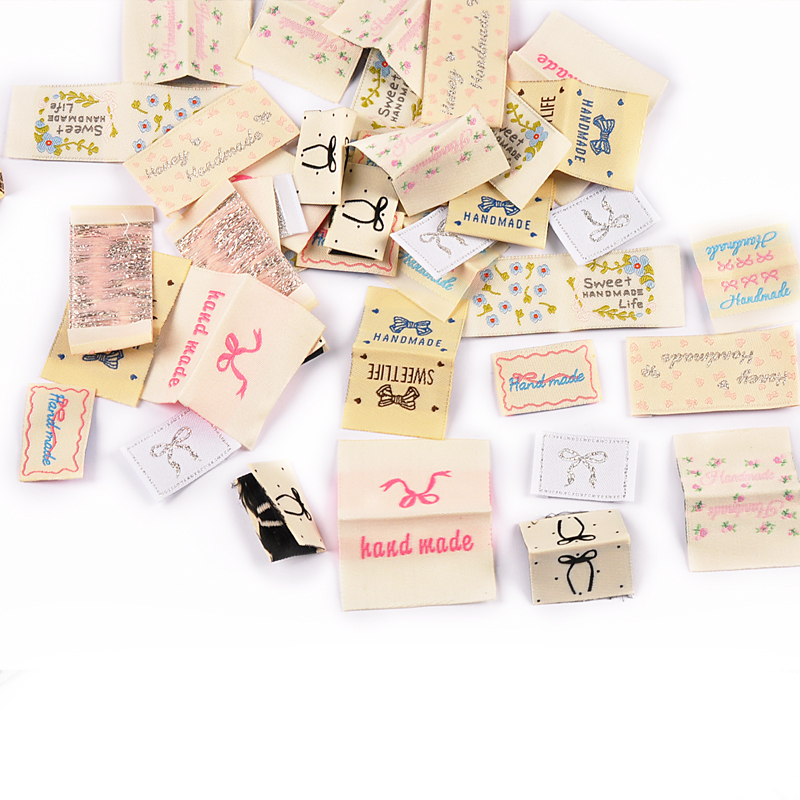 Baby Clothing Labels - 30 個 20-71 ミリメートルミックス絶妙な弓/花柄ラベル DIY 衣類バッグ用個性装飾アクセサリーガムなし