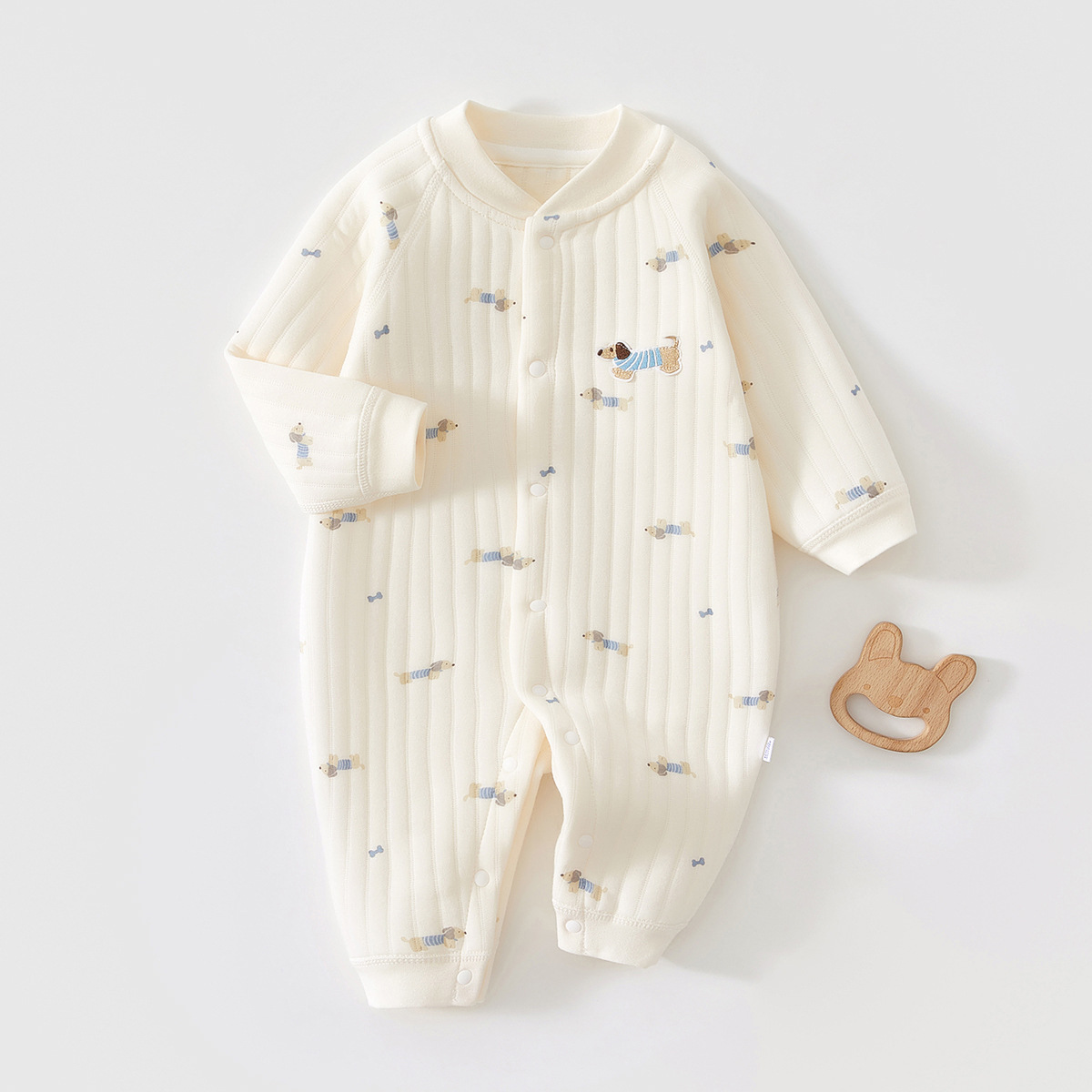 Baby Clothing High Quality - AYNIGIELL 秋と冬の新生児ジャンプスーツ、高品質の純粋な綿の女の赤ちゃん服 0-18 ヶ月の赤ちゃん男の子アウトドアウェア