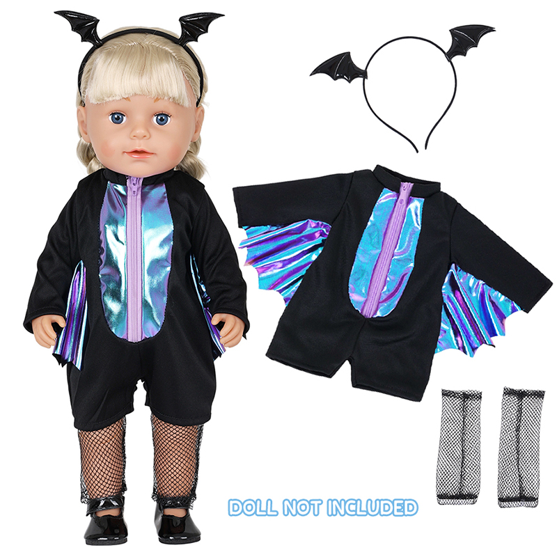 Baby Clothing Items - 人形服セット 16-18インチのベビードール用 ハロウィン服ギフト リボーンベビードール ホリデーギフト アメリカンドール用ドレスアップゲーム