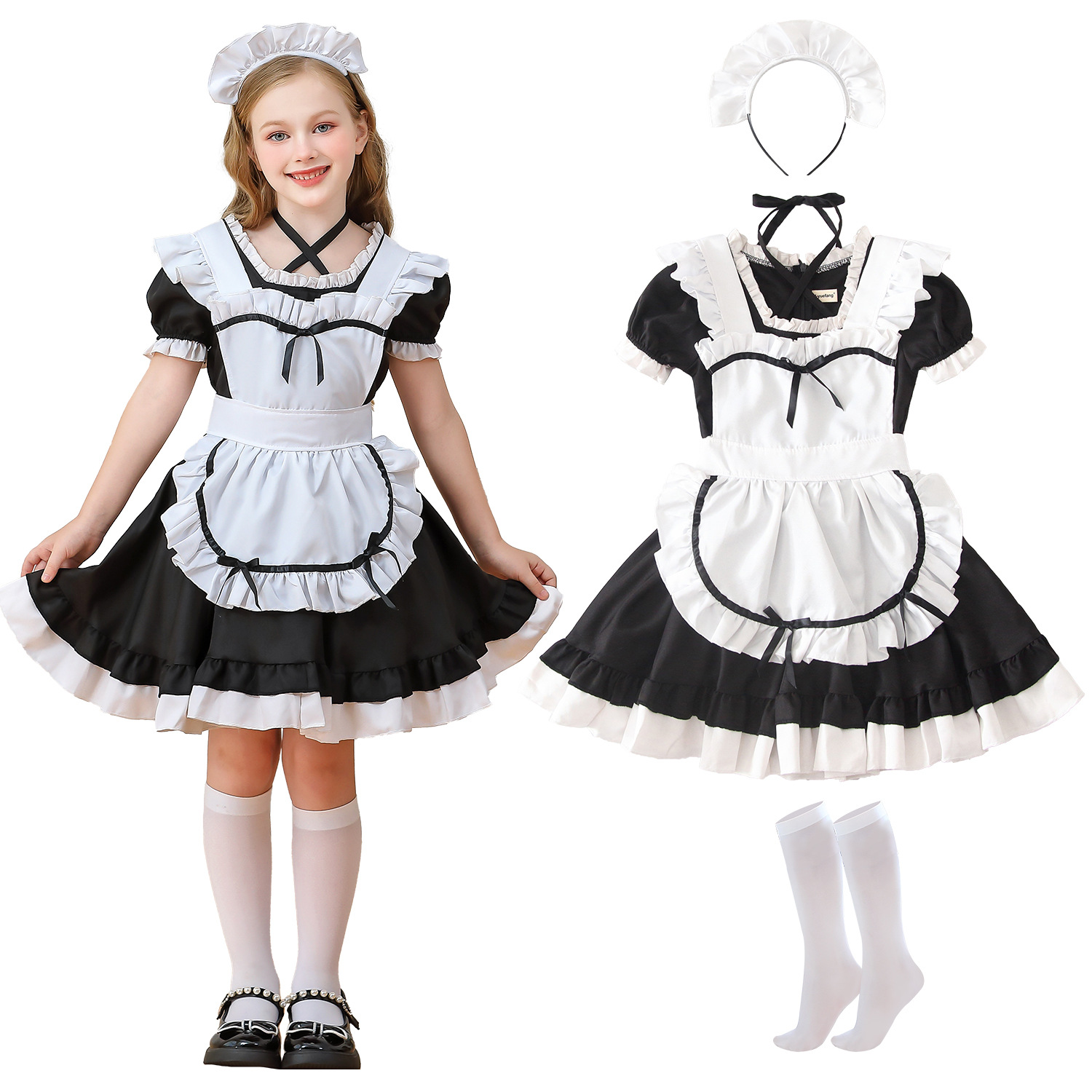 Baby Clothing Sizes - メイドコスプレロリータ衣装ドレス女の子のための日本アニメーションスタイル衣装プラスサイズかわいい美的カントリーフレンチプリンセスドレス