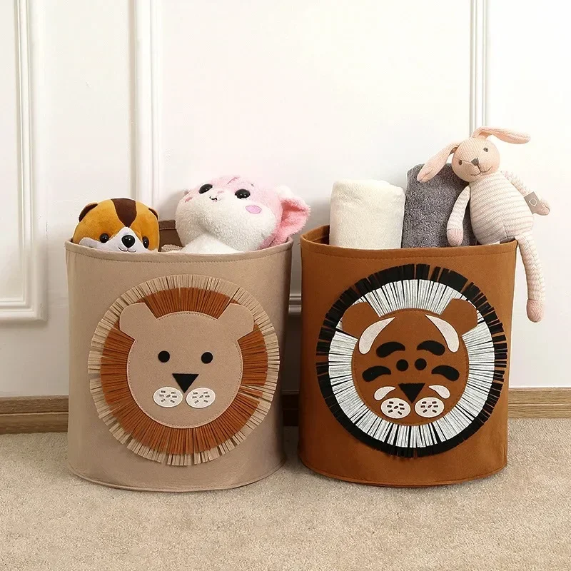 Baby Clothing Ideas - 1/2/PCS ベビー収納バスケットパンダ恐竜漫画フェルトオーガナイザー洗濯汚れた服バケツおもちゃ収納ボックスギフトアイデア
