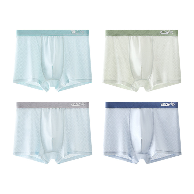 Baby Clothing High Quality - 4 個男の子ベビー通気性ボクサーパンツ下着薄い夏用パンティー子供と青少年用 M-3XL 高品質学生服