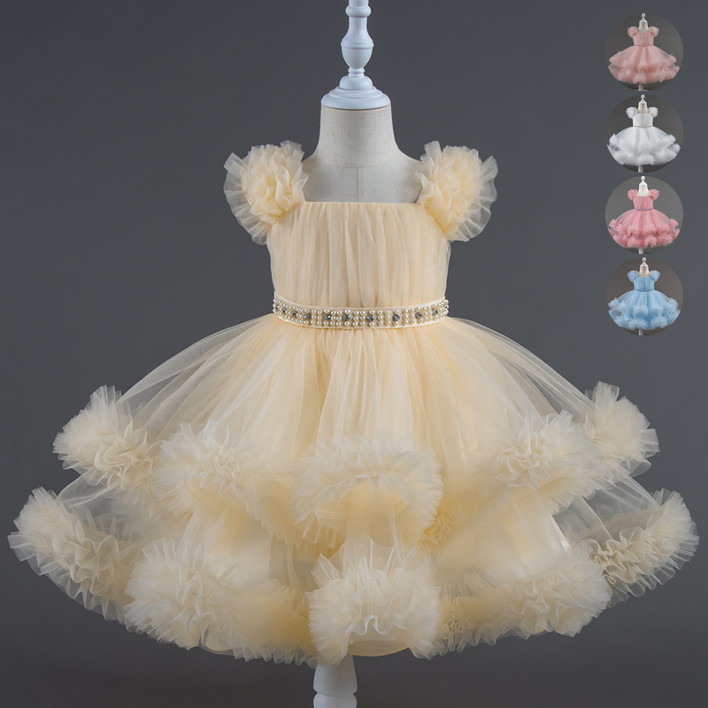 Baby Clothing Dresser - ベビー服 0-5歳 誕生日パーティー 結婚式 ノースリーブ メッシュ