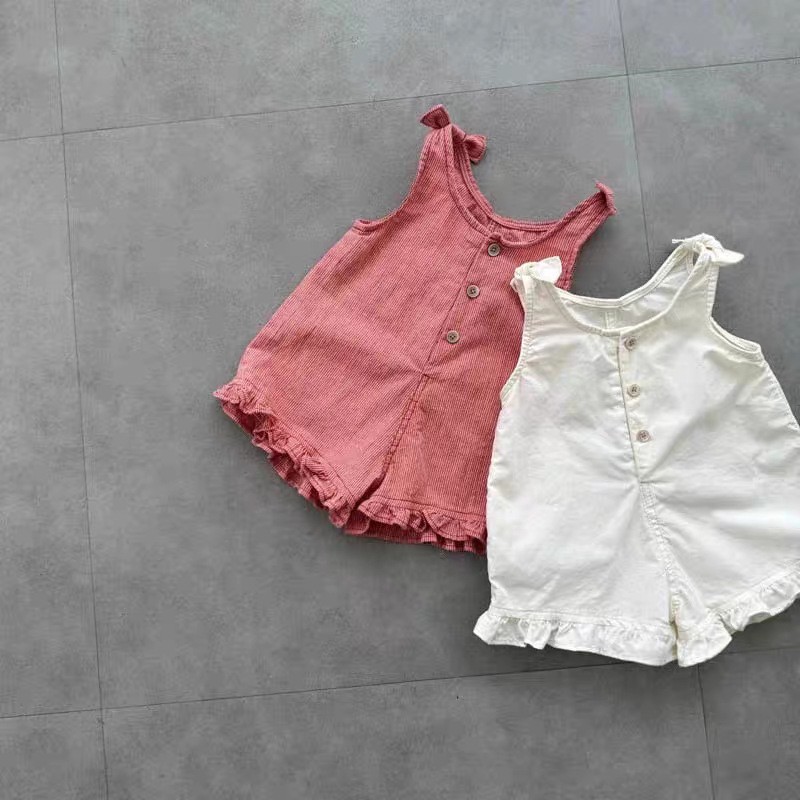 Baby Clothing For Girls - HY2831 女の子用サマーロンパース、ビブとショートパンツ付き、幼児服、乳幼児用ワンピーススーツ、ベビーガールズ用