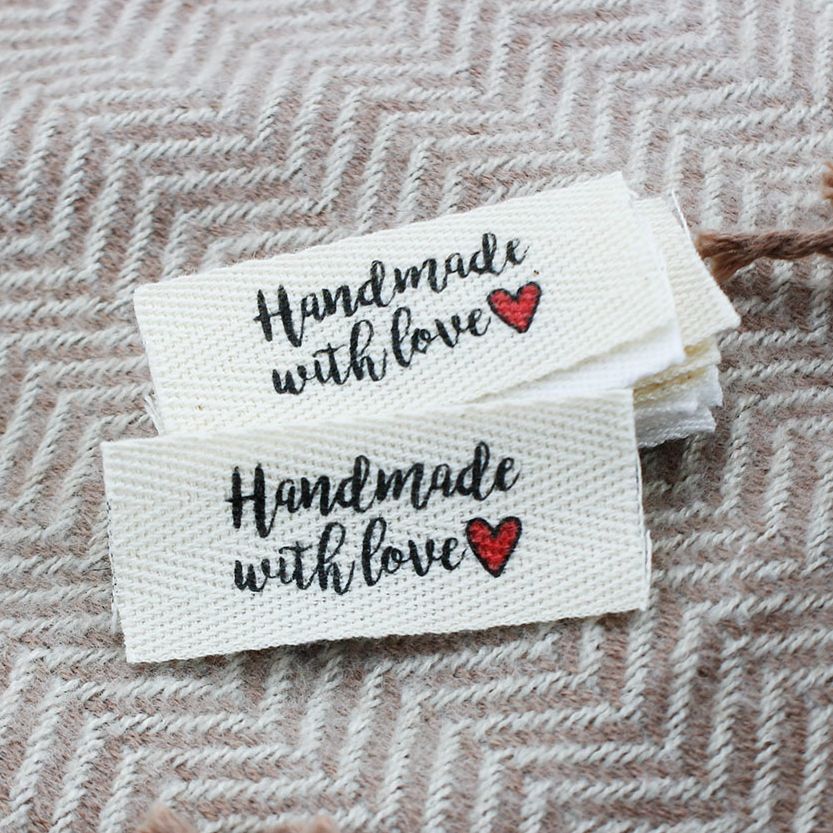 Baby Clothing Labels - 20X50mm、コットンツイルウェビング、平らなまたは折り畳みラベル、ニット製品用タグ、カスタム、パーソナライズ、手作りラベル、縫製アクセサリー