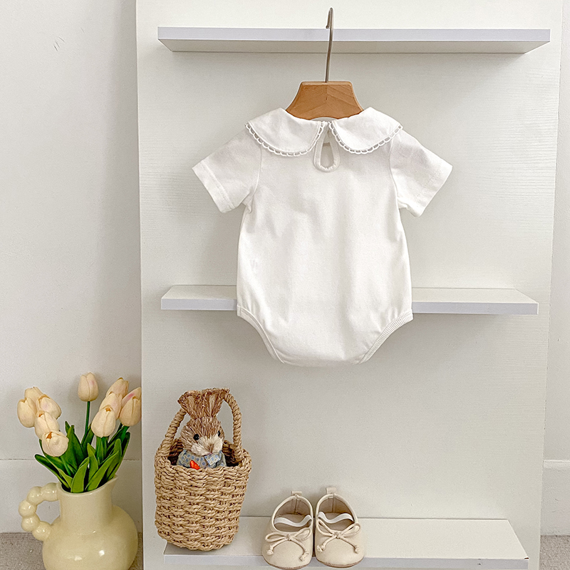 0-24 メートル夏新生児キッズベビー女の子人形の首輪無地ロ - Bamboo Bodysuit Baby のレビューと価格