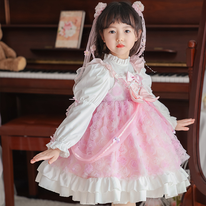 春の子供服女の子高品質パフスリーブプリンセスドレスベビーキッ - Baby Clothing High Quality のレビューと価格