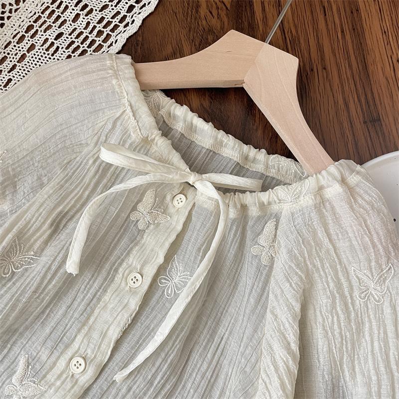 蝶の刺繍が付いた日焼け止めの服,キッズジャケット,女の赤ちゃ - Baby Zebra Clothing のレビューと価格