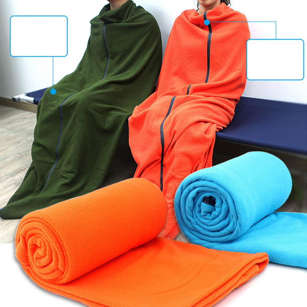 ポータブル寝袋 オレンジ ポーラーフリース 暖かく通気性抜群 - Fleece Sleep Bag のレビューと価格