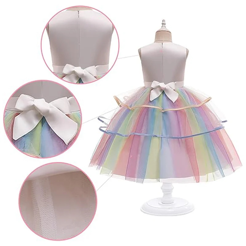 子供のユニコーンプリンセスドレス誕生日女の子パーティードレス - Baby Clothing Sizes のレビューと価格