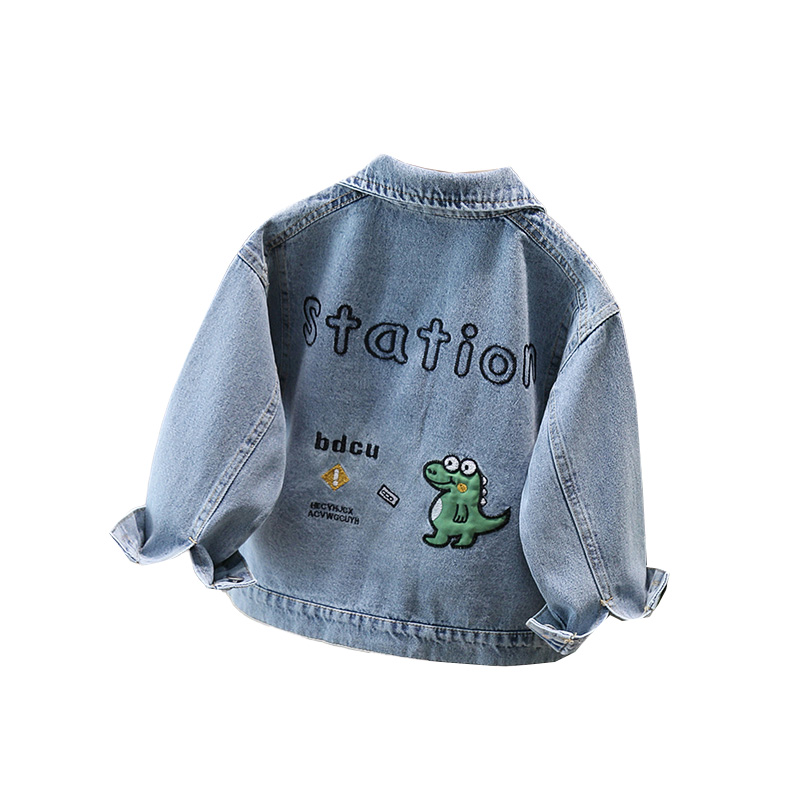かわいいスタイルベビー子供デニムジャケット恐竜子供のための少 - Baby Clothing For Girls のレビューと価格
