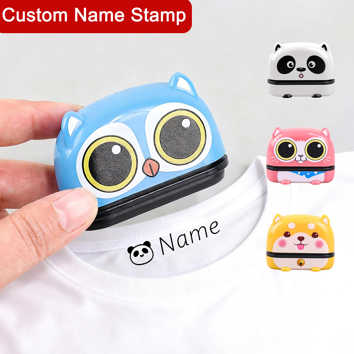 かわいいカスタムネームスタンプ、パーソナライズされたテキスト - Baby Clothing Labels のレビューと価格