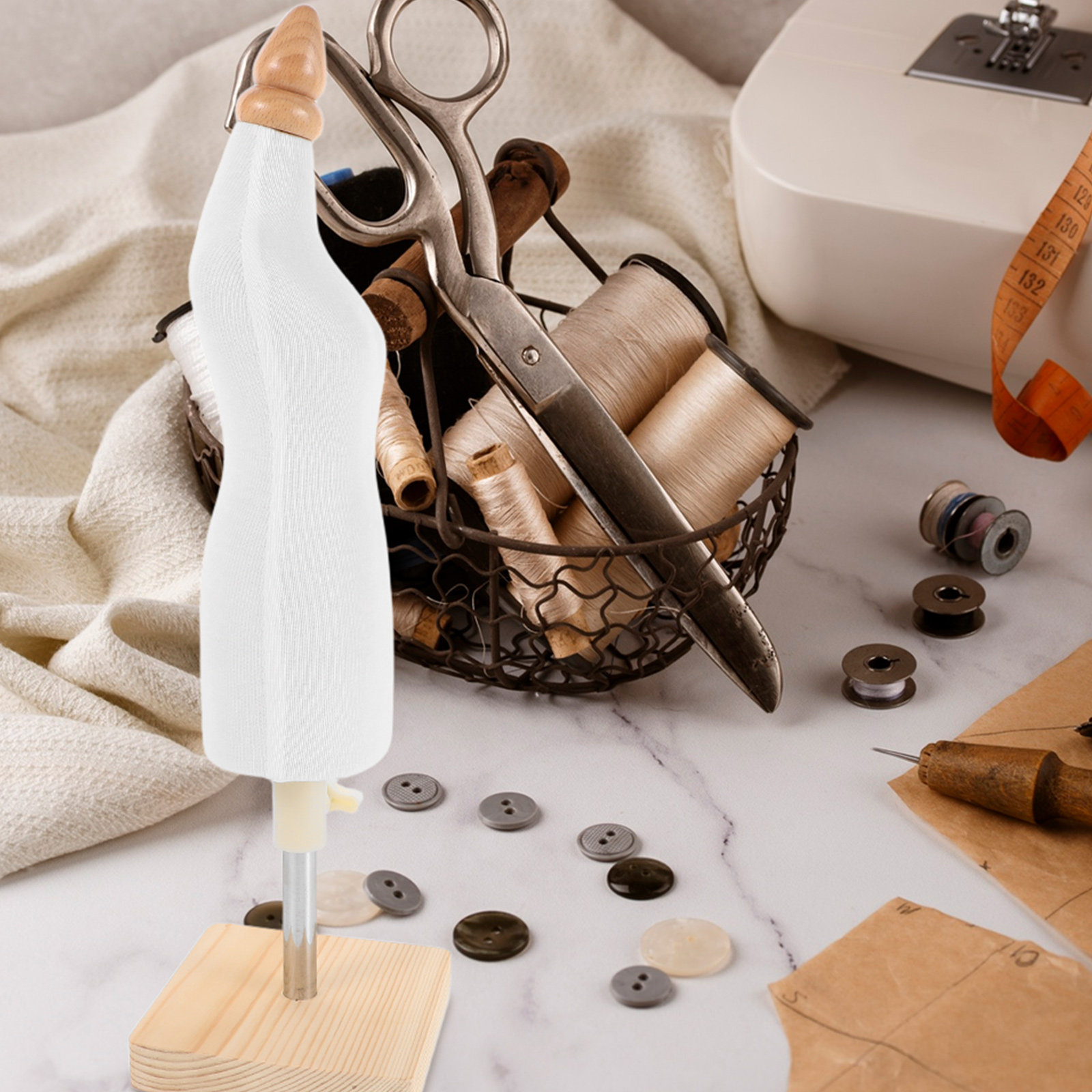 調整可能なマネキンハンド、木製ベースの縫製用ドレスフォーム、 - Baby Clothing Display のレビューと価格