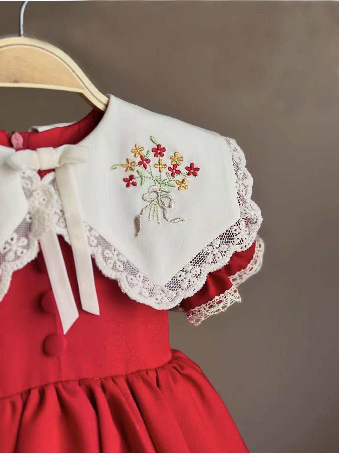 0-12Y 女の赤ちゃん夏赤い刺繍ヴィンテージプリンセスドレ - Baby Clothing Dresser のレビューと価格