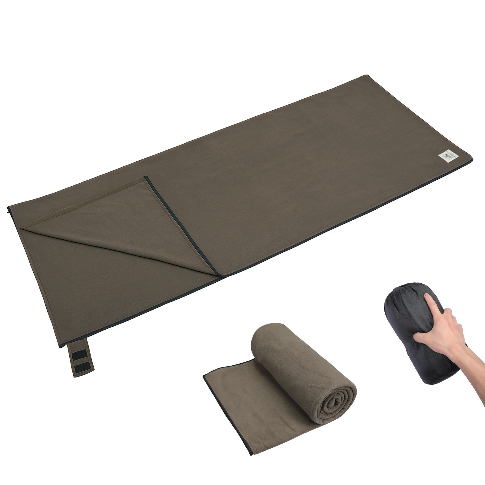 スリーピングバッグライナー ポータブルフリース製 暖かく軽量 - Fleece Sleep Bag のレビューと価格