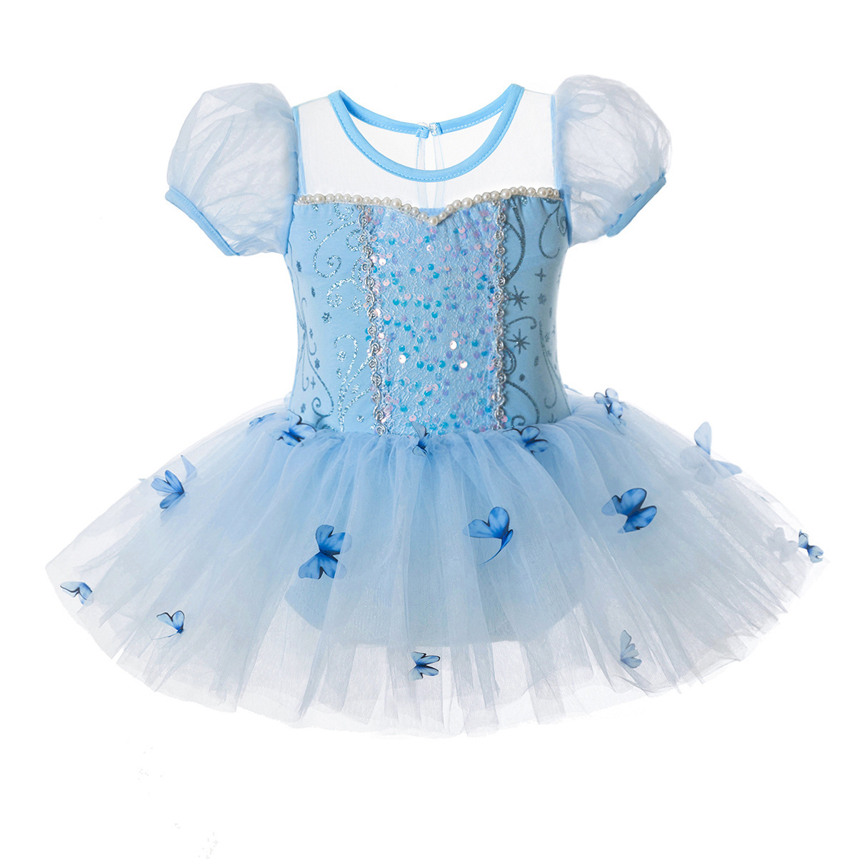 シンデレラダンスドレス女の子蝶アップリケスパンコールプリンセ - Baby Clothing Sizes のレビューと価格