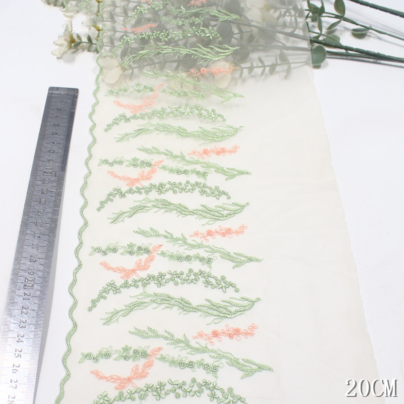 1ロット/31ヤード高品質ヌードソフトチュール花柄刺繍レース - Baby Clothing High Quality のレビューと価格