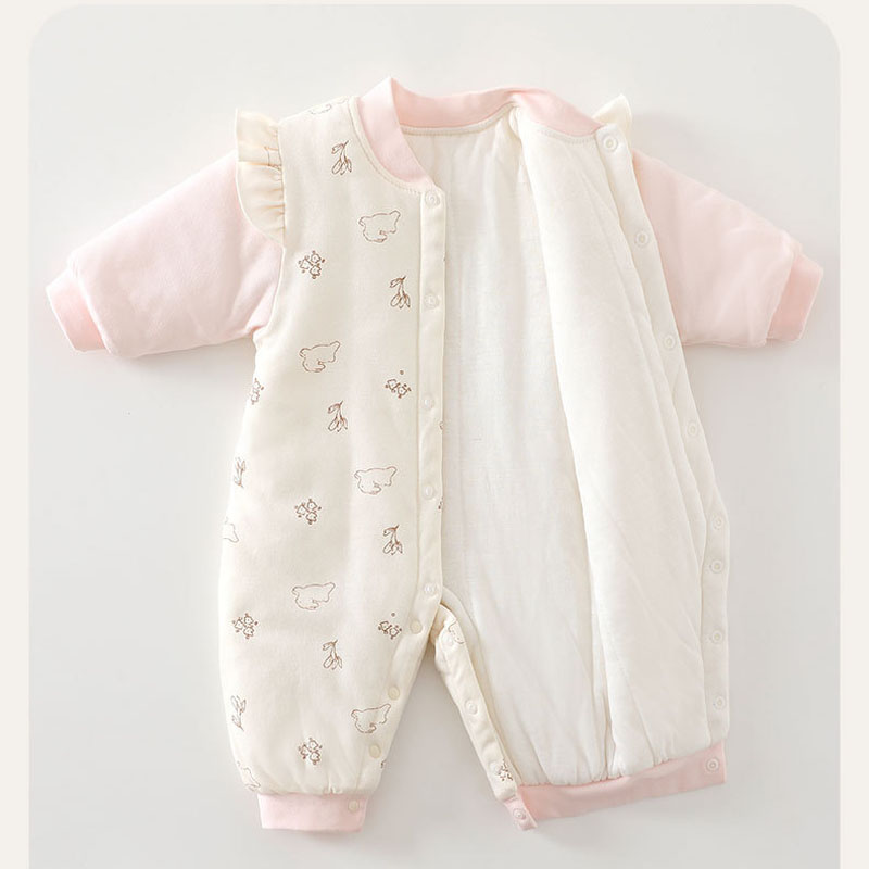 新生児綿高品質春と秋のジャンプスーツかわいい蝶の装飾ロンパー - Baby Clothing High Quality のレビューと価格