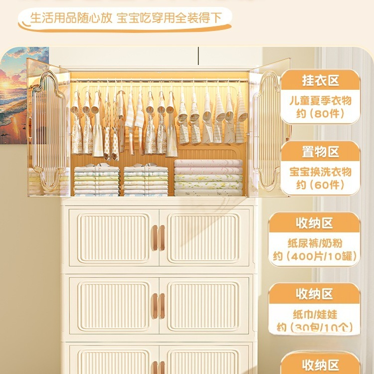 設置不要の子供用ワードローブ 家庭用寝室 ベビー服収納キャビ - Baby Clothing Rental のレビューと価格